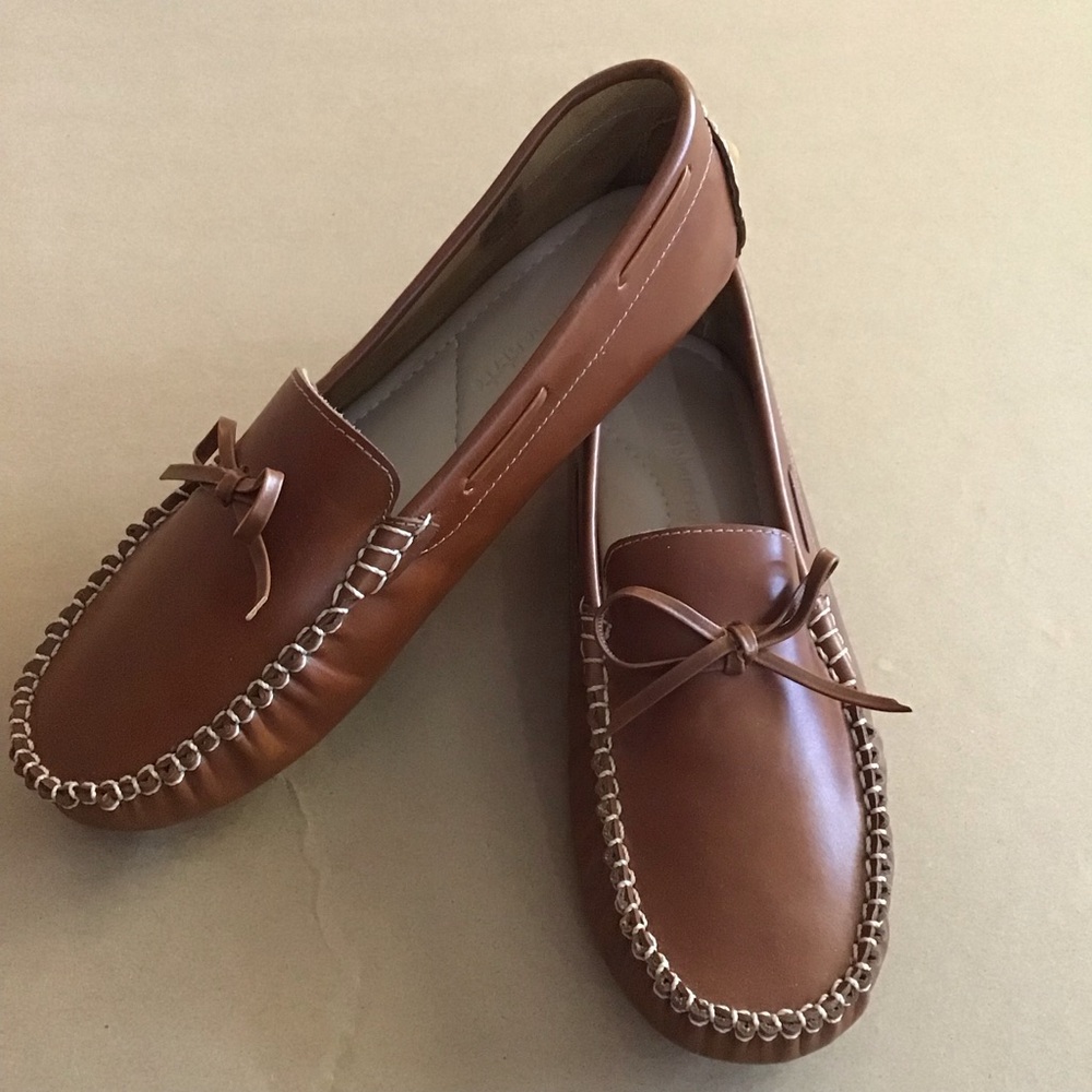 Elephantito Unisex Driver Loafers Natural Brown Size US 6 Premium Leather